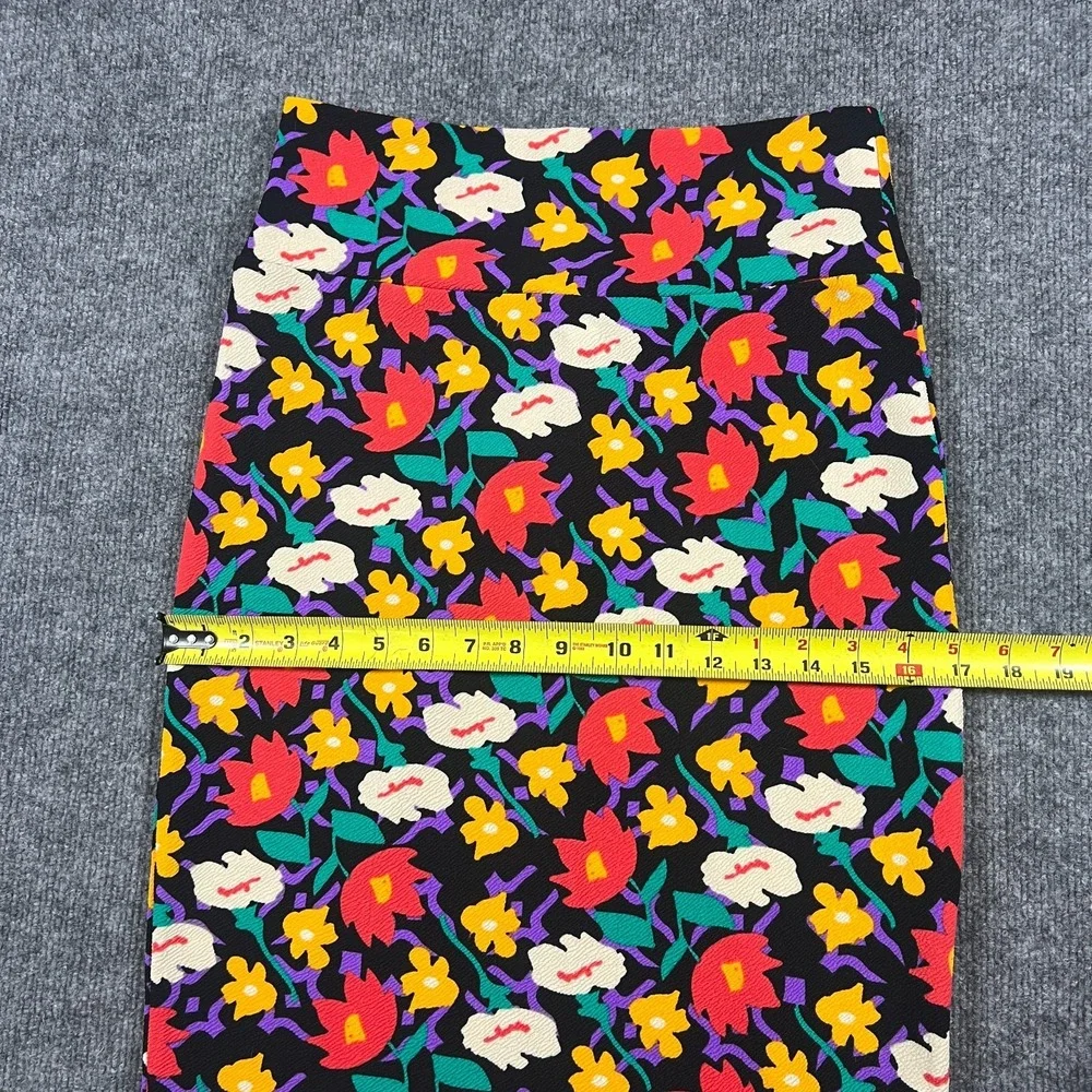 Lularoe‎ Pencil Skirt Womens Small Multicolor Floral Stretch Knee Length Office